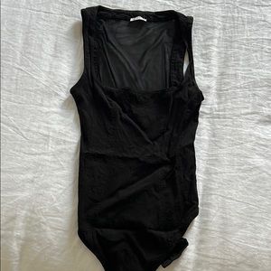 Free People Black Bodysuit
